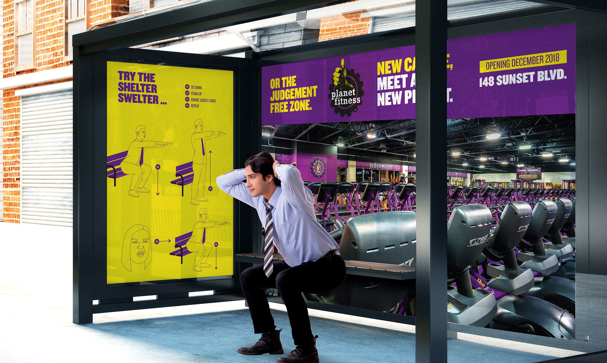 Planet Fitness bus stop