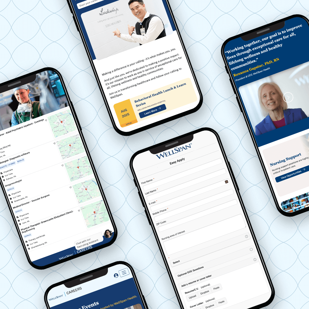 Mobile website layout