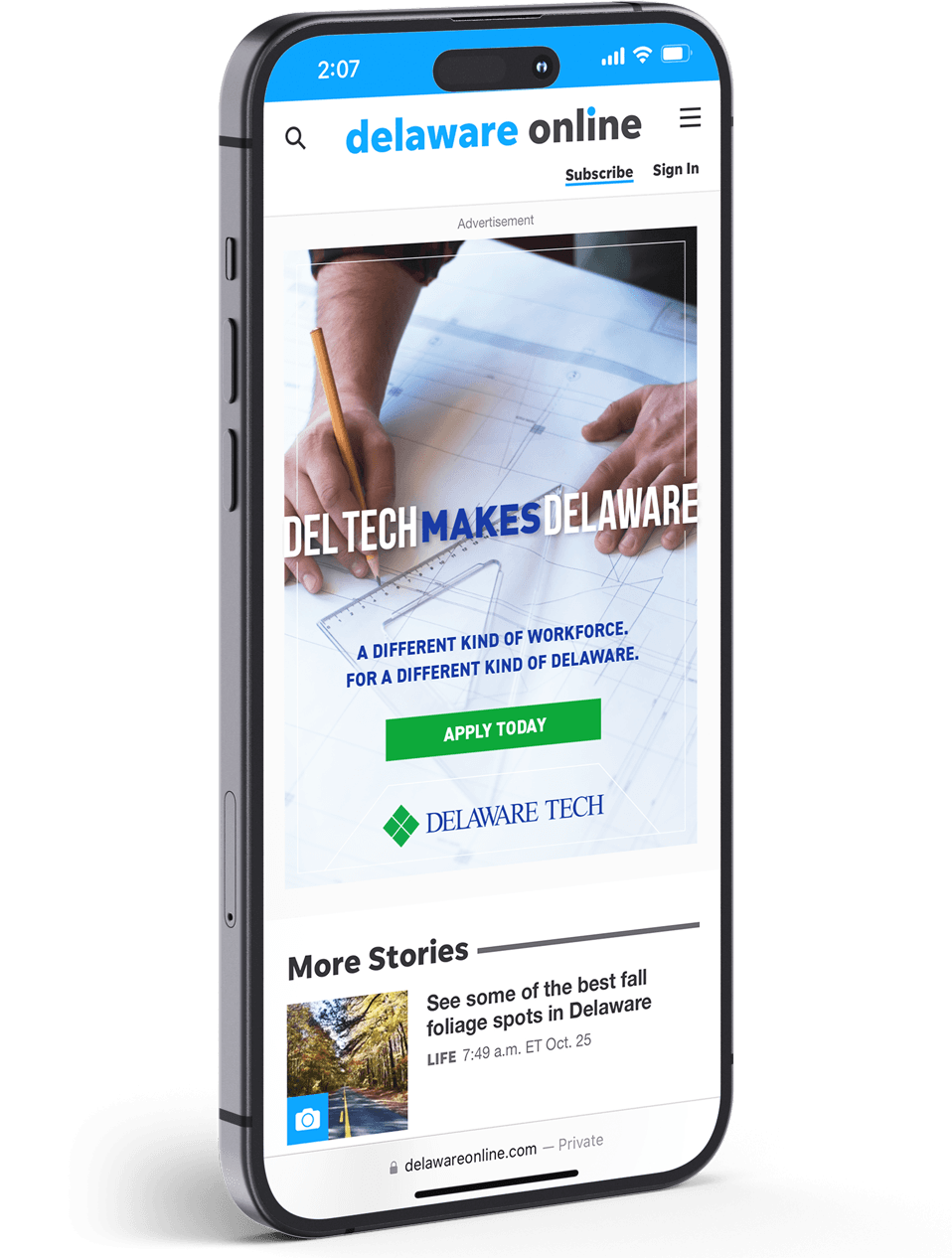 Del Tech bus shelter