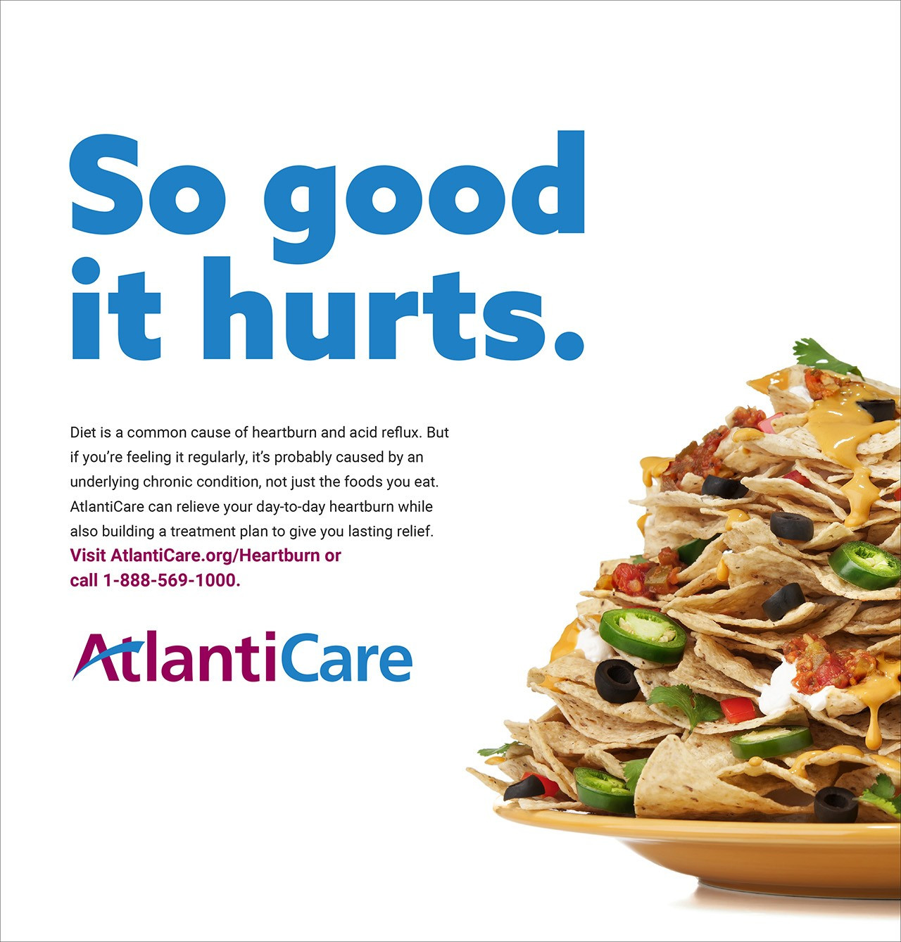 AtlantiCare Heartburn print ad