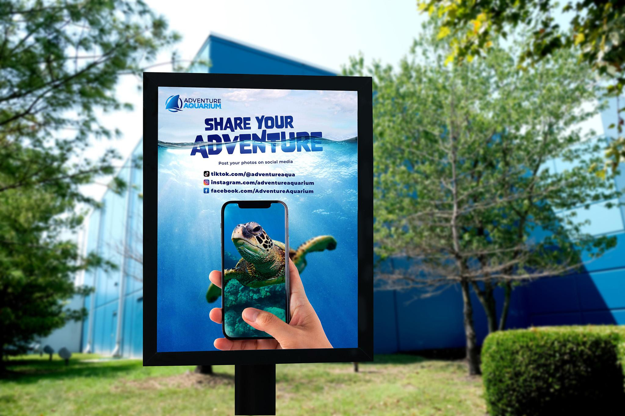 Adventure Aquarium sign