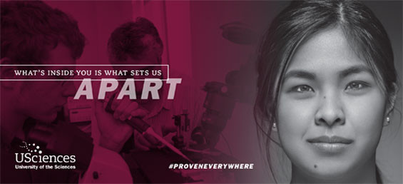 USciences self-mailing mini viewbook