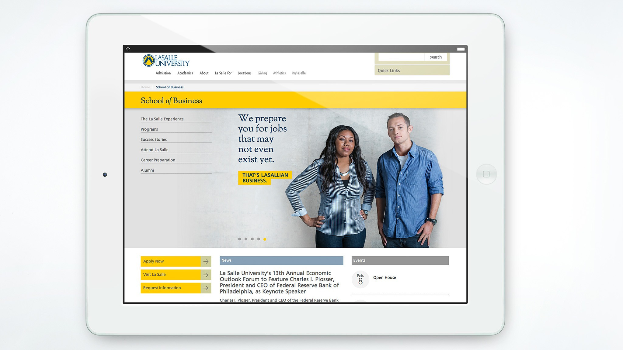 La Salle University School of Business website