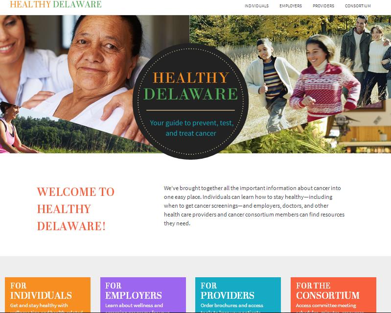 Healthy Delaware website